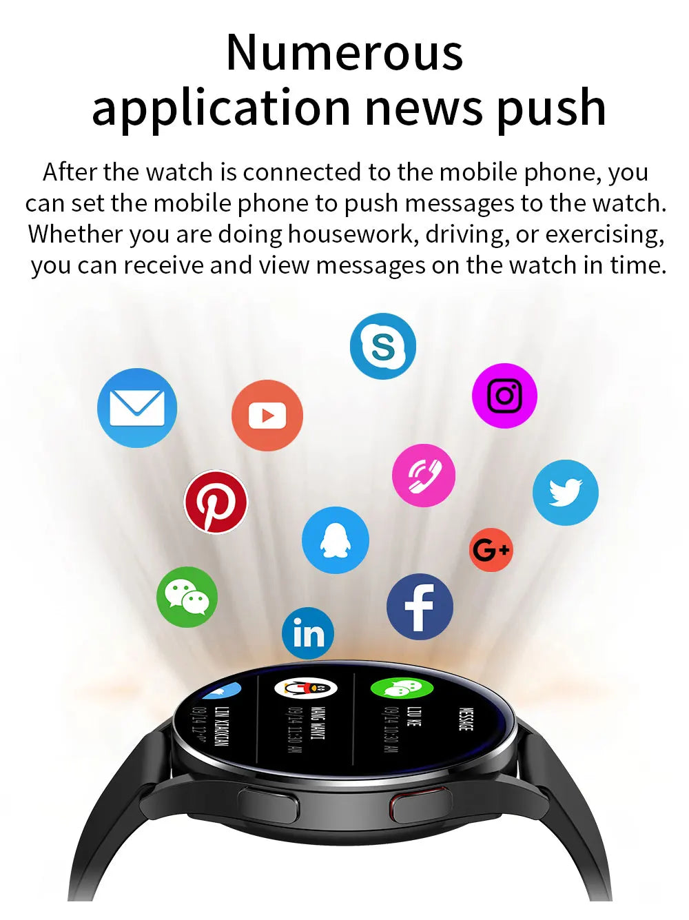 black smart watch 