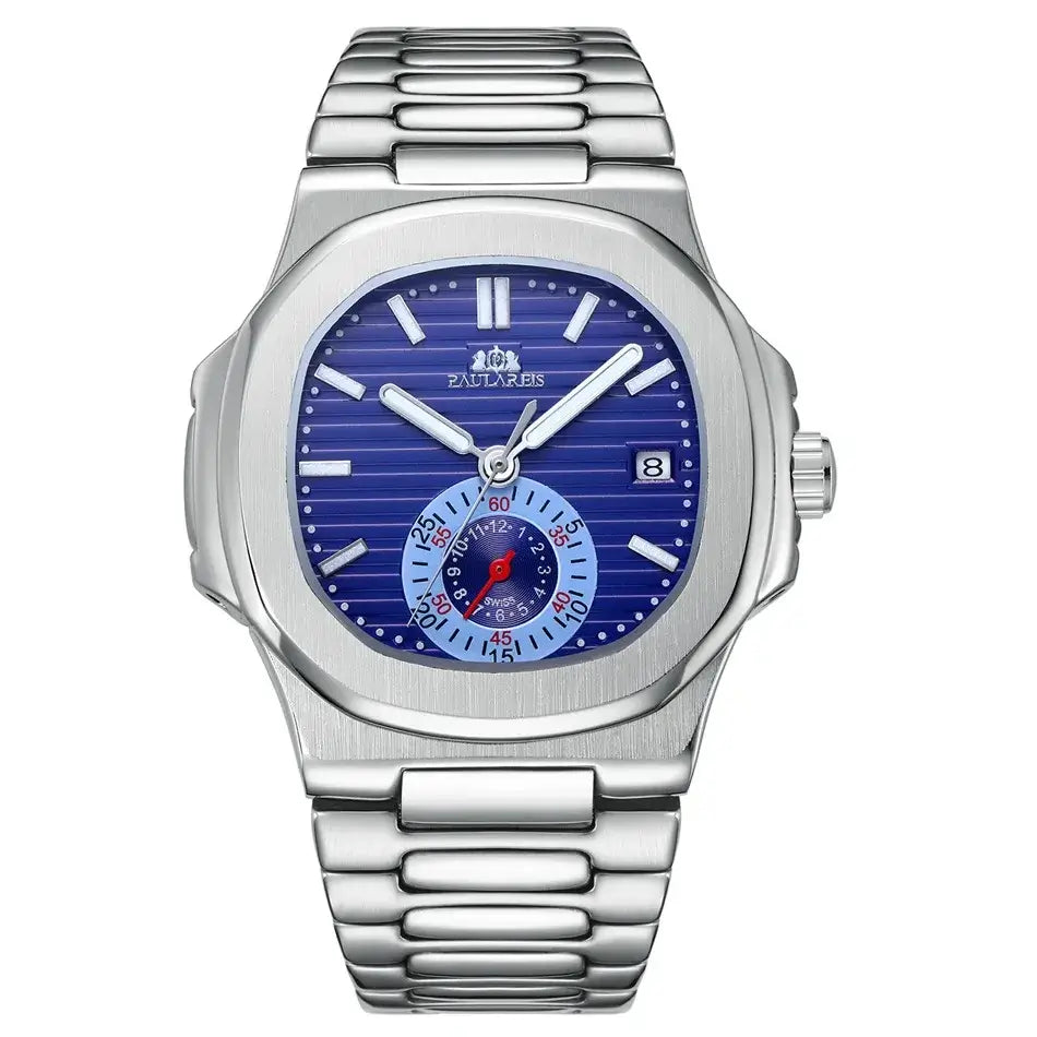 blue dial dress watch for men