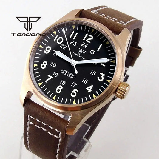 brown leather watch