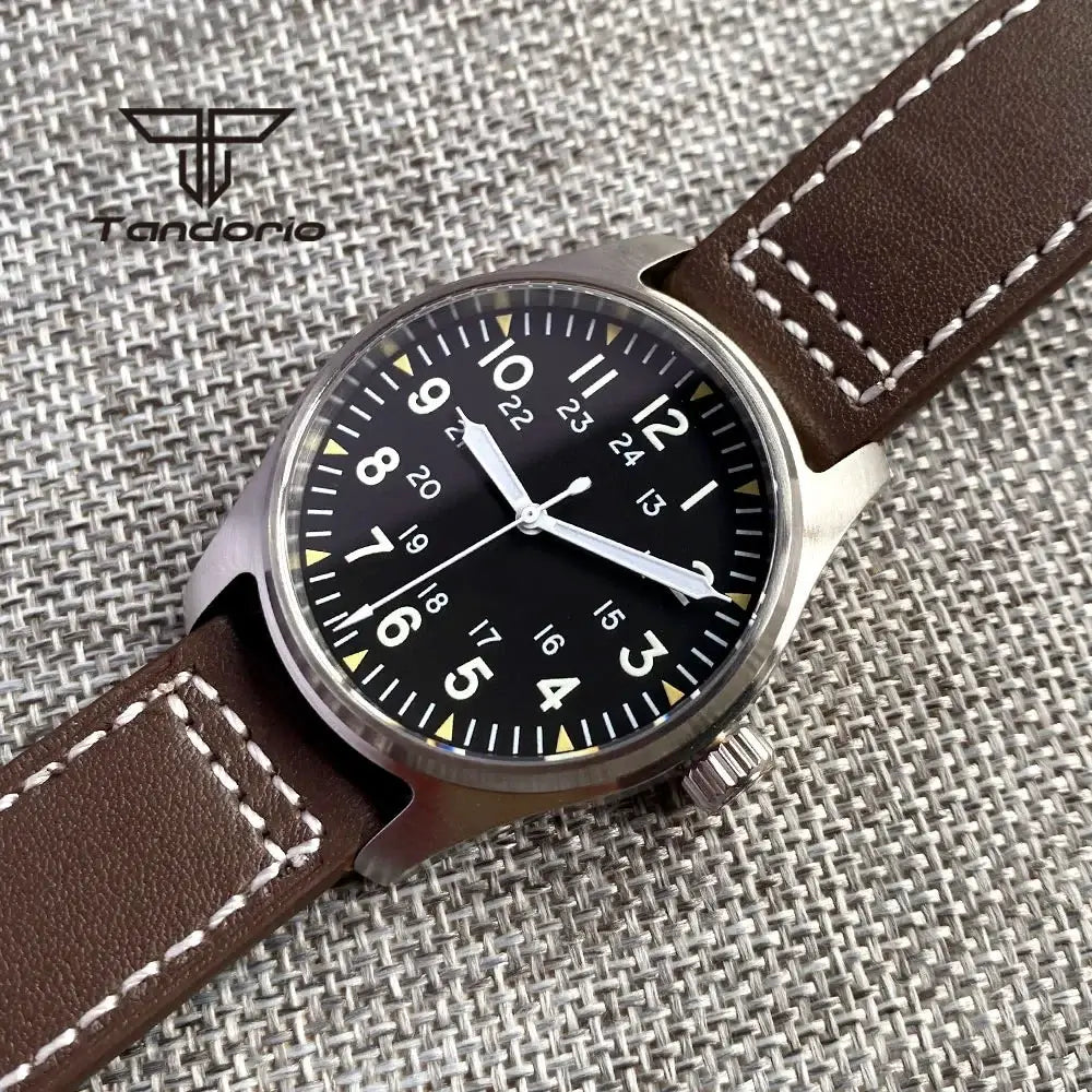 brown leather watch