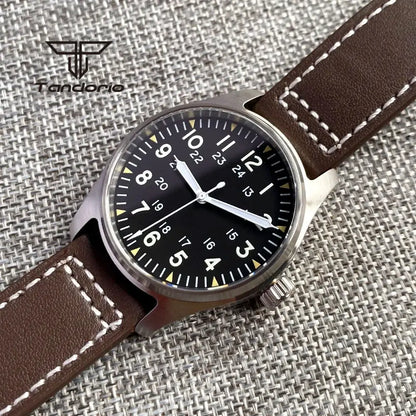 brown leather watch