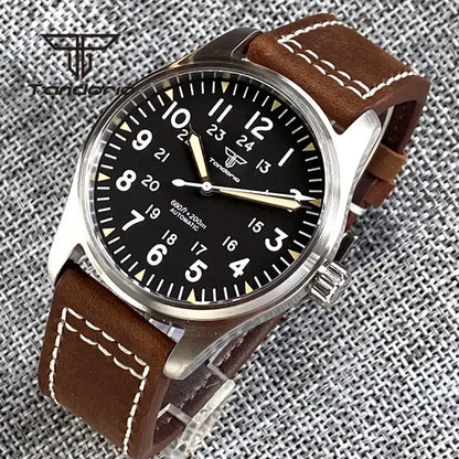 brown leather watch