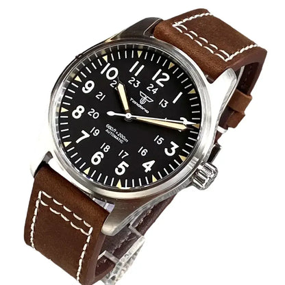 brown leather watch