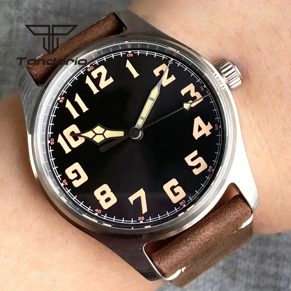 brown leather watch