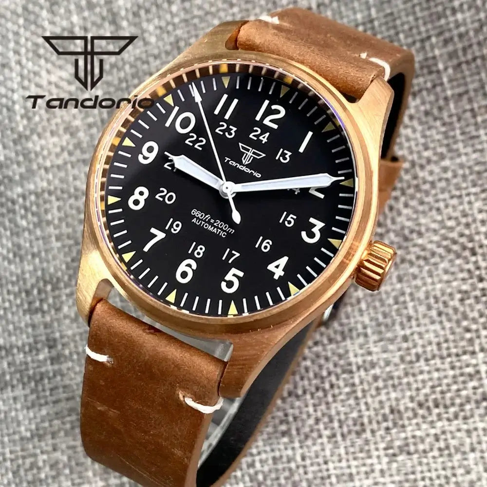 brown leather watch