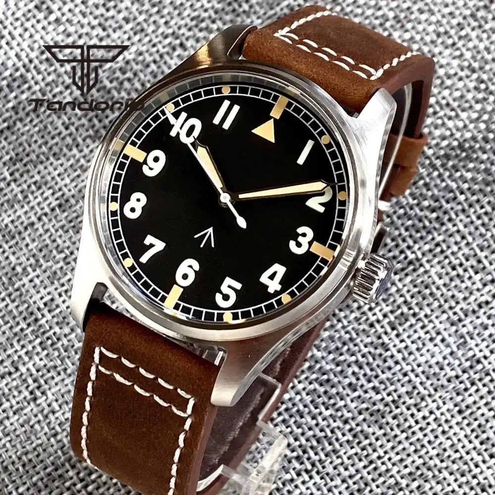 brown leather watch