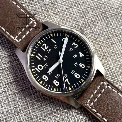 brown leather watch