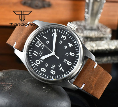 brown leather watch