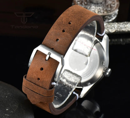 brown leather watch