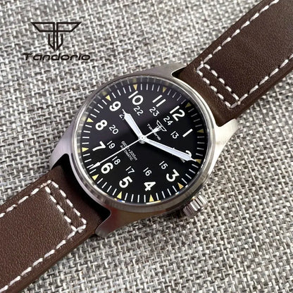 brown leather watch