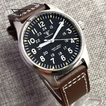 brown leather watch