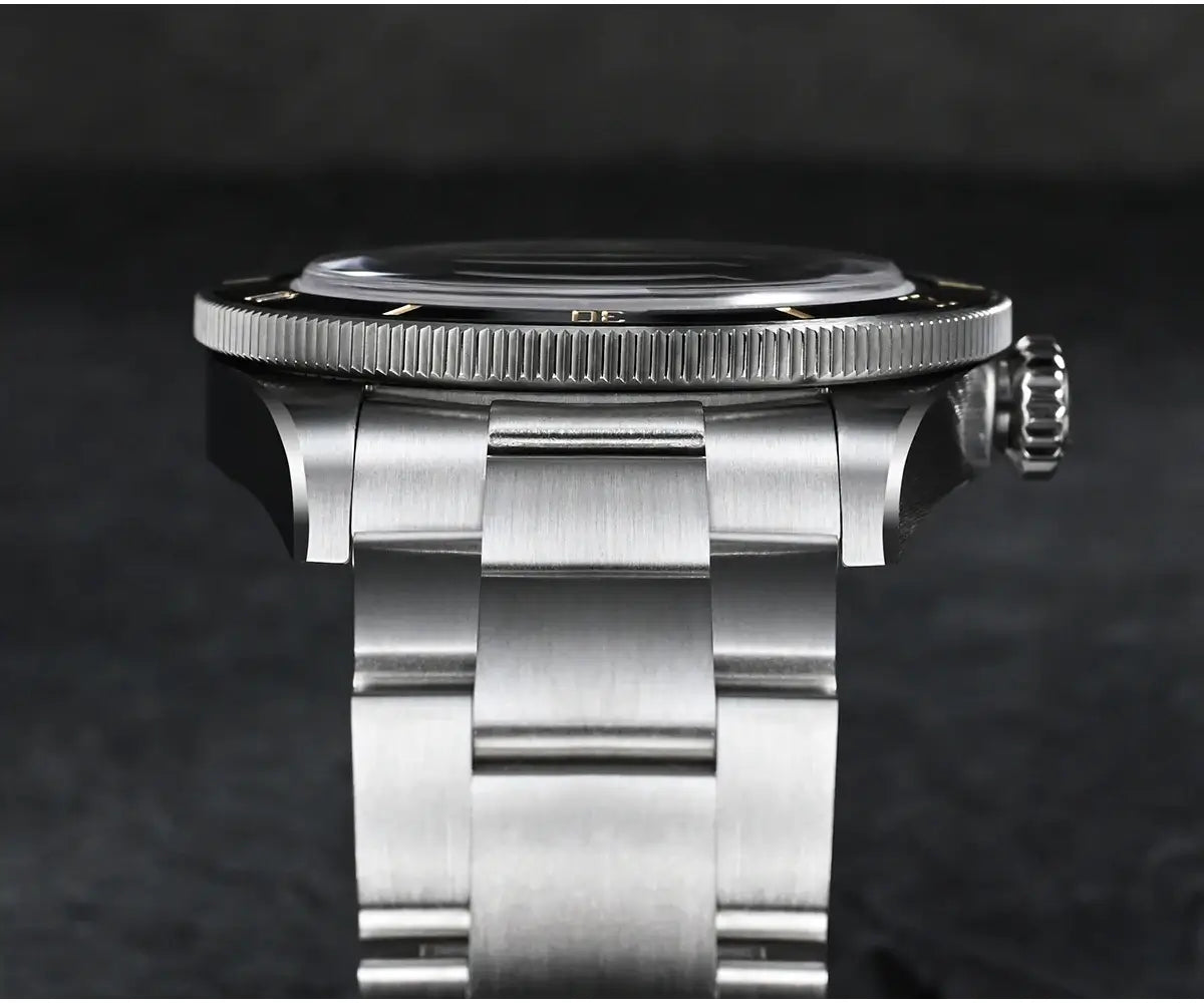 mens watches silver black face