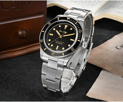 mens watches silver black face