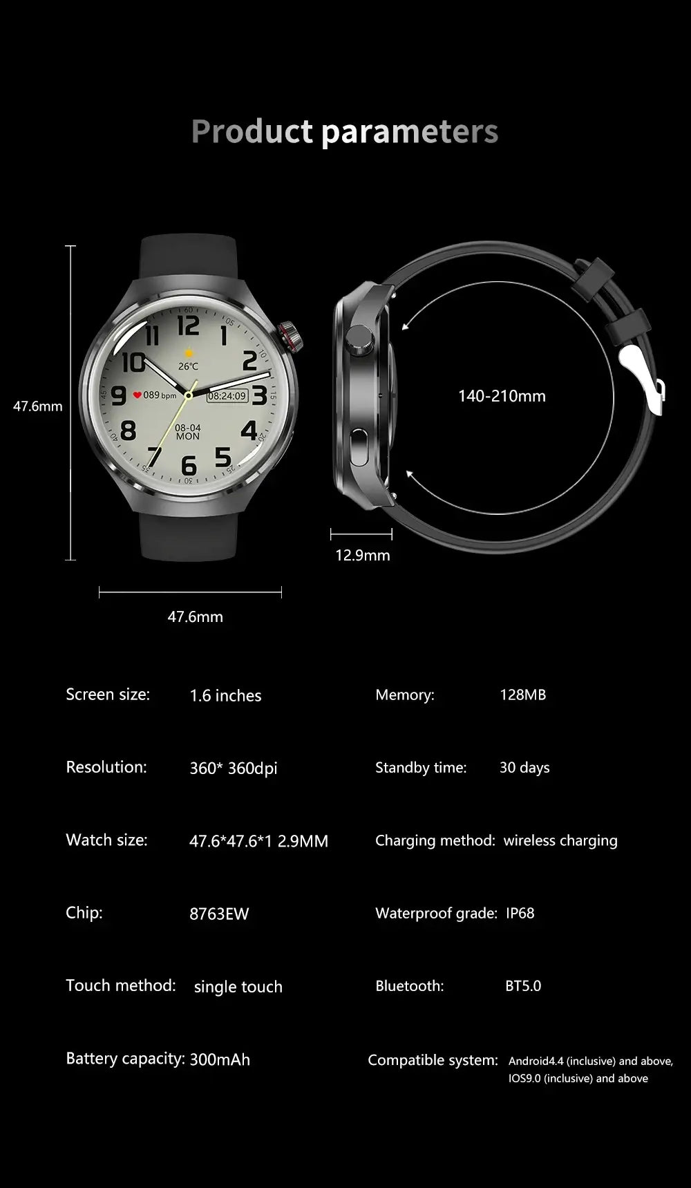 smart watch metal strap